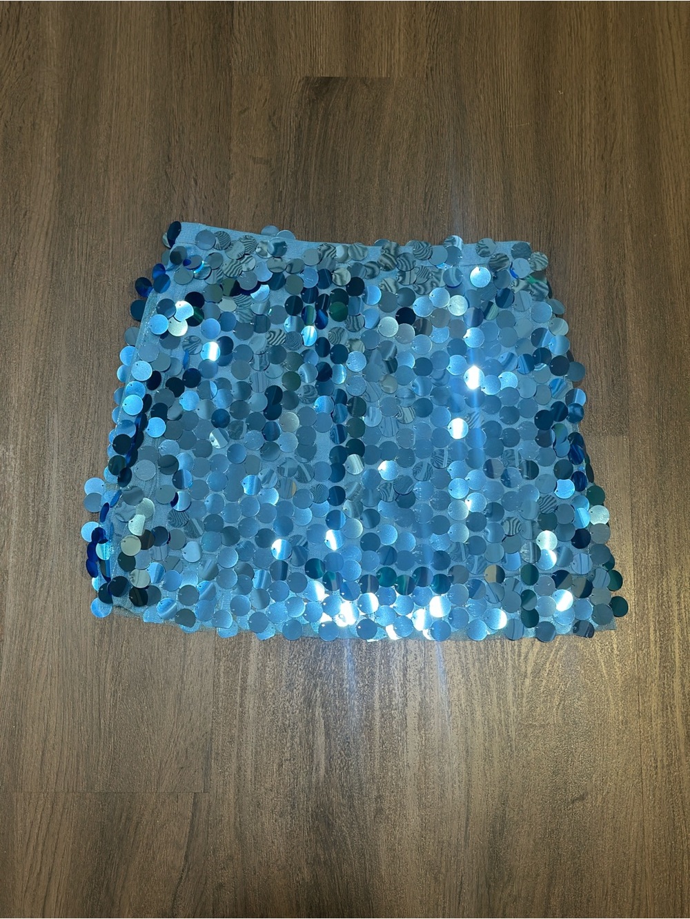 Barbie Elle Woods Blue Sequin Mini Skirt NWT Sparkle Party Harry Styles - Picture 4 of 9